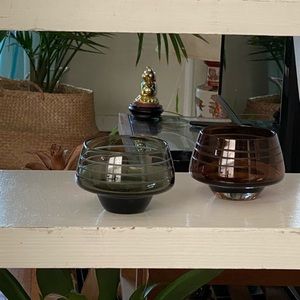 Black retro vintage Mikasa glass cup